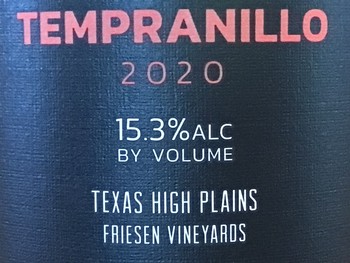 2020 Friesen Tempranillo